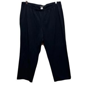 Avenue Womens Black Elastic Waist Pull On Leggings Petites Sz 18/20 Classic